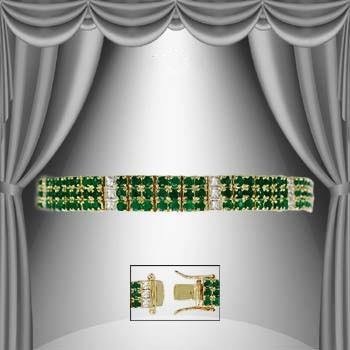 New! 6.38 Ctw Natural Green Agate & Diamond 18KGP Designer Bracelet MSRP $2,875!