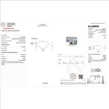 New 2.04 Ctw IGI Certified Lab Diamonds Designer 14K Gold Earrings E VVS MSRP $7,995