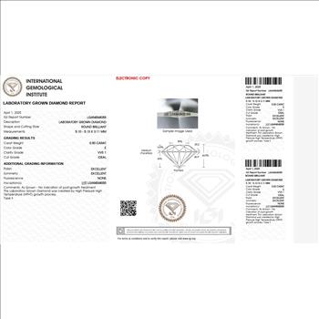 2.01 Cts IGI Certified Top Lab Grown Diamonds Designer 14K Gold Earrings E-F VS1 NEW