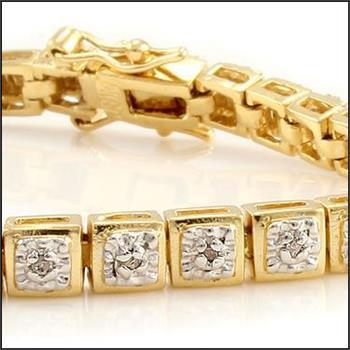 New! 0.32 ctw Natural Diamonds 18KGP Designer Bracelet Size 7.5