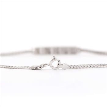 New! 0.10 cts Natural Diamond Rhodium Sterling Silver Designer Bracelet MSRP $2,265!