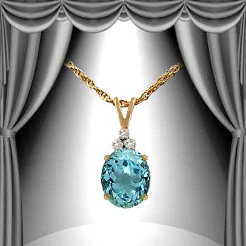 New 4.38 CTW Natural Blue Topaz & Diamond Designer Necklace MSRP $1,675!
