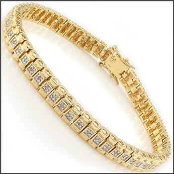 New! 0.58 ctw Natural Diamonds 18KGP Designer Bracelet Size 7.5