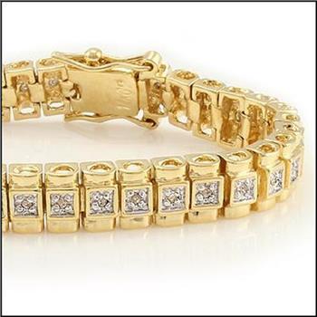 New! 0.58 ctw Natural Diamonds 18KGP Designer Bracelet Size 7.5