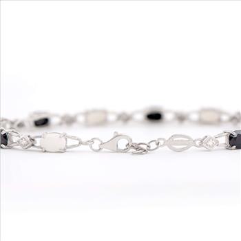 New! 8.09 cts Natural Diamond Opal Sapphire Designer Bracelet MSRP $2,475!