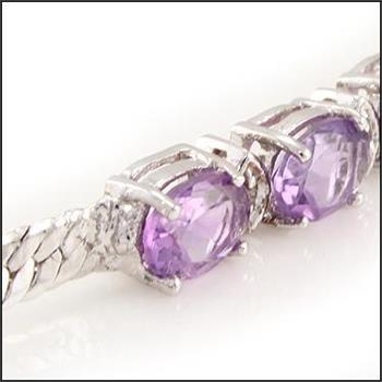 New! 2.78 Ctw Natural Amethyst & Diamond Designer Bracelet MSRP $1,785!