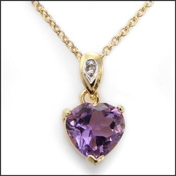New 2.12 Ctw Natural Amethyst & Diamond Designer 18KGP Necklace MSRP $1,585!