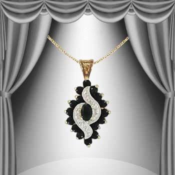 New  2.83 Ctw Natural Sapphire & Diamond Designer Necklace MSRP $1,675!