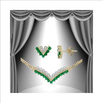 New 1.13 CTW Natural Green Agate & Diamonds Designer Set MSRP $1,845!