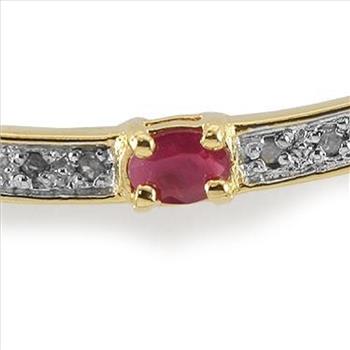 New 0.35 CTW Natural Ruby & Diamond Designer Necklace MSRP $1,465!