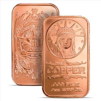 Great Invetment!  Copper Bar Liberty Head, 1 AVDP Oz, .999 Pure Copper