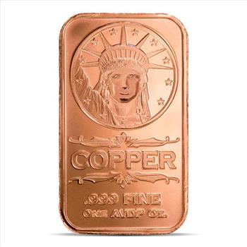 Great Invetment!  Copper Bar Liberty Head, 1 AVDP Oz, .999 Pure Copper