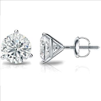 New! $6,895 Value! 2.16 Ctw IGI Certified Top Lab Diamonds 14K Gold Earrings E VVS IDEAL Cut