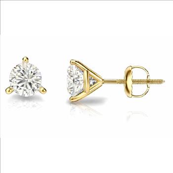 New! $6,795 Value! 2.14 Ctw IGI Certified Top Lab Diamonds 14K Gold Earrings E VVS IDEAL Cut