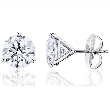 New! $6,995 Value! 2.18 Ctw IGI Certified Top Lab Diamonds 14K Gold Earrings E VVS IDEAL Cut