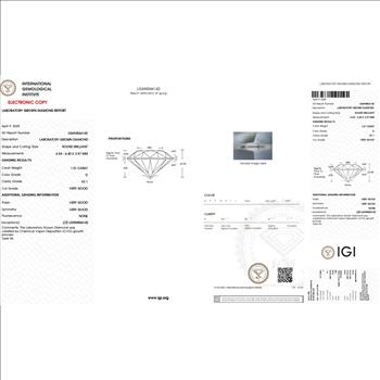 New! 2.08 ctw IGI Certified Top Lab Diamond 14K Earrings E-F VVS IDEAL Cut