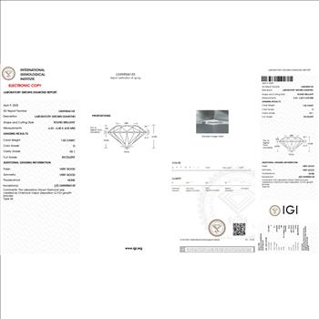 New! 2.08 ctw IGI Certified Top Lab Diamond 14K Earrings E-F VVS IDEAL Cut