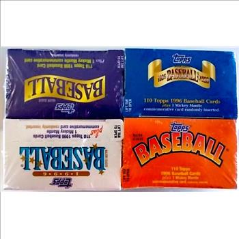 1996 Topps MLB Baseball Mickey Mantle Cereal Box Type Factory Sealed Set with 440 Regular Cards Plus 4 Bonus Mantles