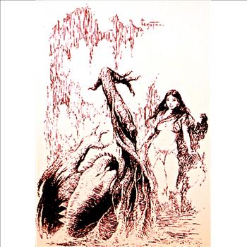 1993 COMIC IMAGES ~ ARTIST: FRANK FRAZETTA ~ DARKNESSPRINCESS AND THE SWAMP THING