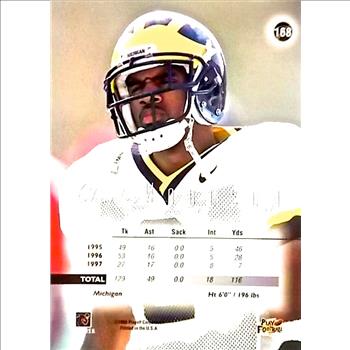 CHARLES WOODSON ~ 1998 PRESTIGE ~ ROOKIE CARD ~ UNIVERSITY OF MICHIGAN