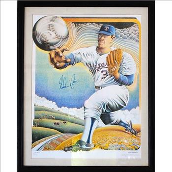 Autographed Nolan Ryan Print by Artist Wayne McDonald