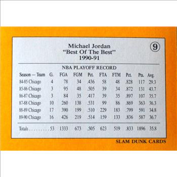 MICHAEL JORDAN ~ 1990-91 SLAM DUNK ~ 