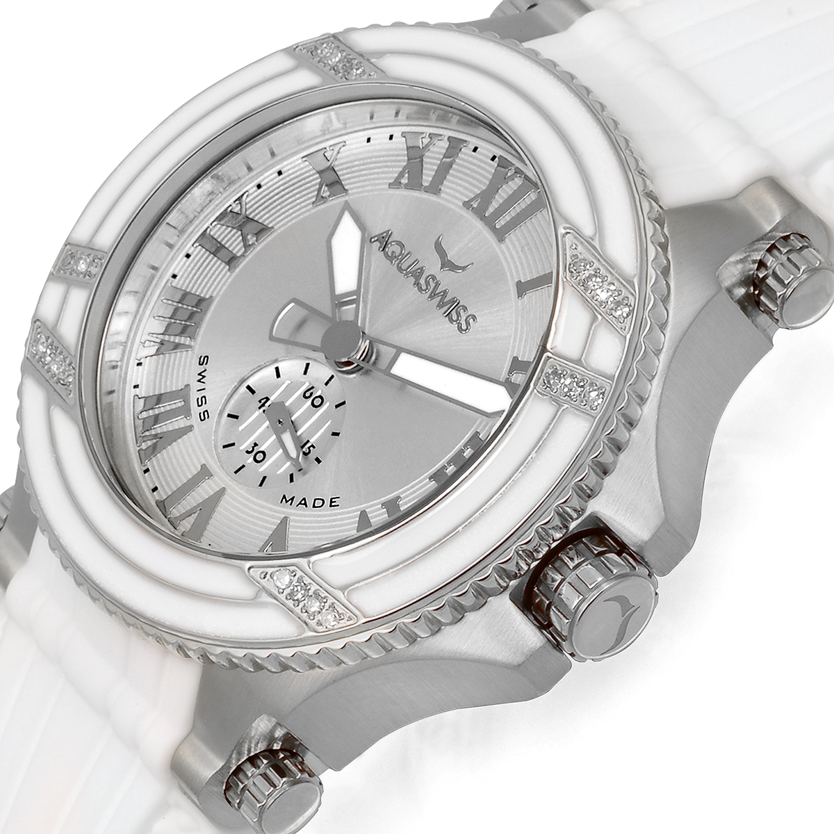 AQUASWISS Bolt L Diamond (Brand New) Retails at 1495.00 Property Room