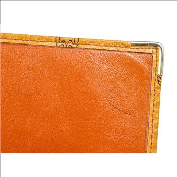 MCM Tan Multicolor Monogram Leather Checkbook Cover