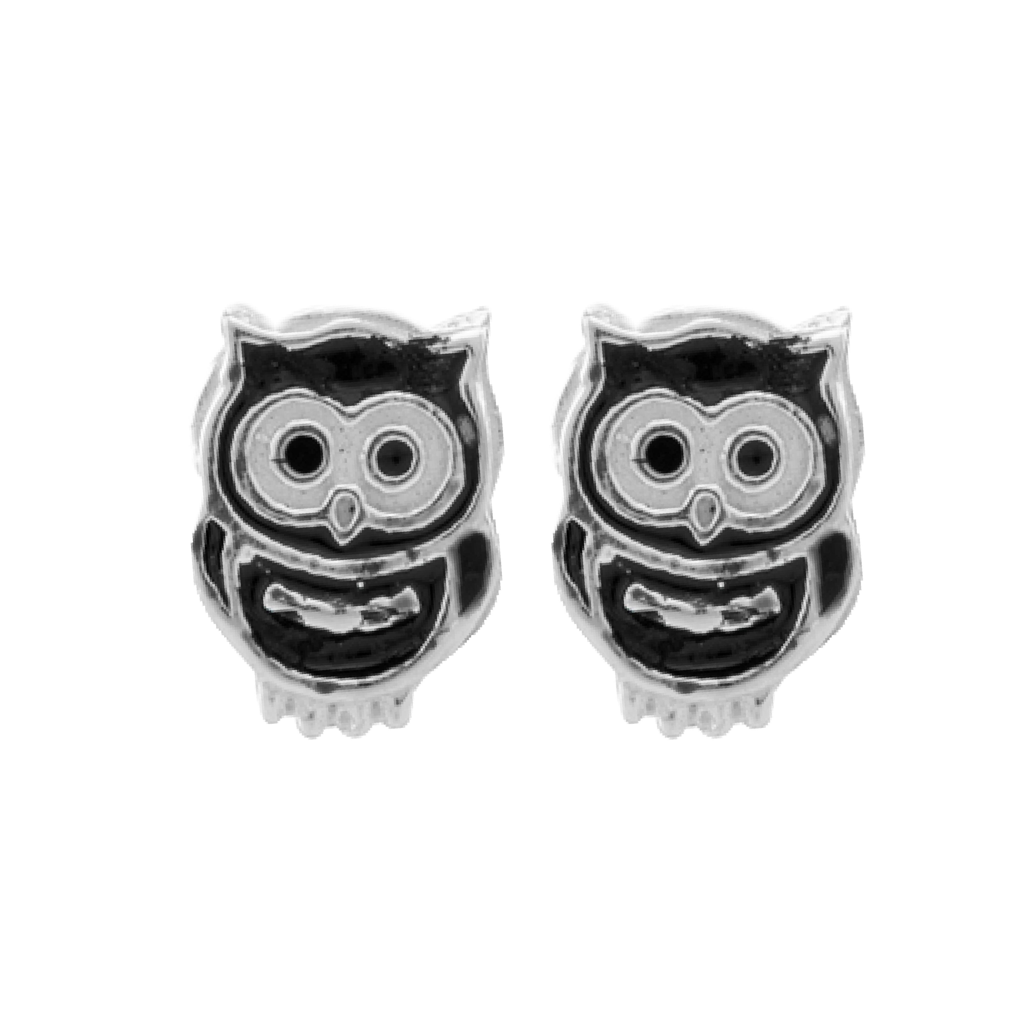 owl stud earrings silver