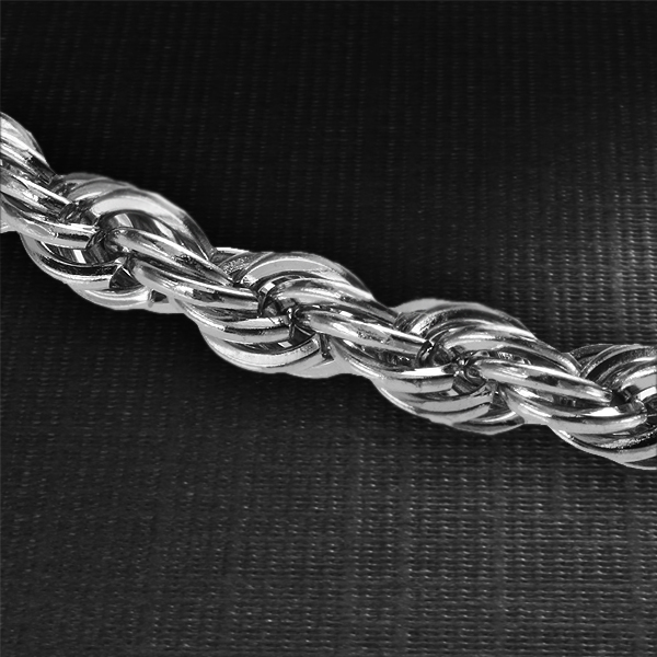 Sterling Silver Mens 20 Inch Thick Rope Chain | Property Room