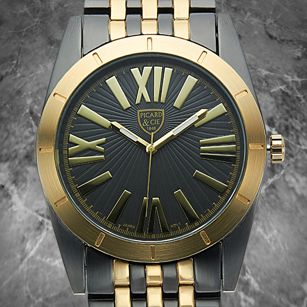 Montre Unisexe Picard & Cie Cordelia - Boîtier Rond IP 40mm - Rouge Ou Noire