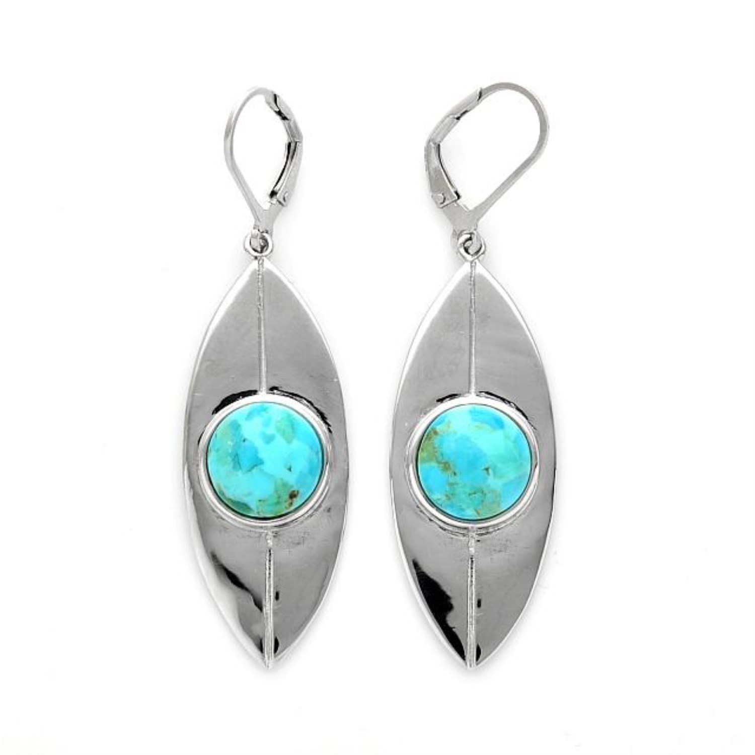 Genuine Turquoise Earrings In Sterling Silver Property Room Genuine Turquoise Earrings In Sterling Silver