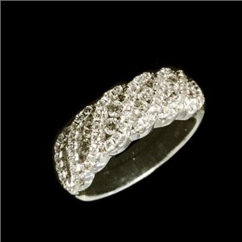 Silvertone Engagement Ring Size 7