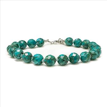 Faceted Turquoise Bead Bracelet 