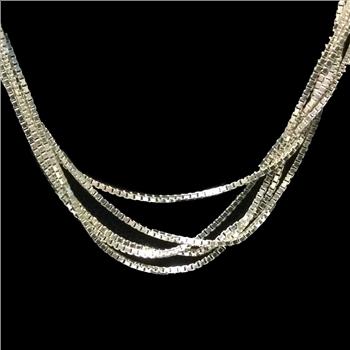 Sterling Silver Multi Strand Layered Necklace