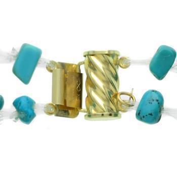 14K Multi Strand Illusion Floating Turquoise Necklace