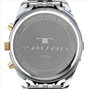 Men's quartz chronograph, 24 hour time, steel bracelet Watch