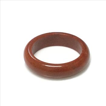 Red Jade Stone Ring Size 9