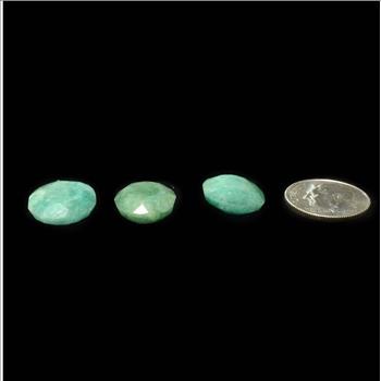 (3) Green Corundum Loose Stone