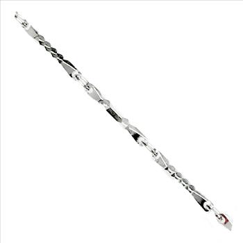 18 Inch Diamond Cut Design Sterling Silver Chain Necklace