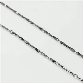 18 Inch Diamond Cut Design Sterling Silver Chain Necklace