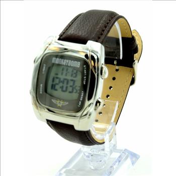 Casual Digital Leather Men's Watch