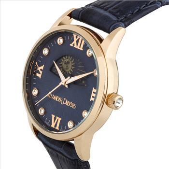 Casual Moon Phase Dial Ladies Leather Watch