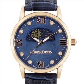 Casual Moon Phase Dial Ladies Leather Watch