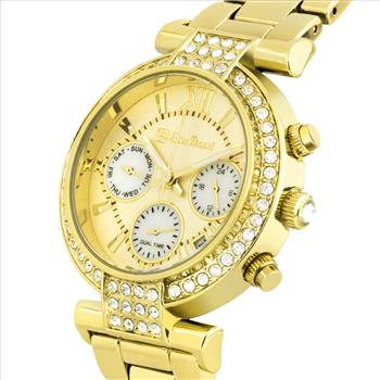 Luxury Multi-Function Swarovski Crystal Bezel Ladies Watch