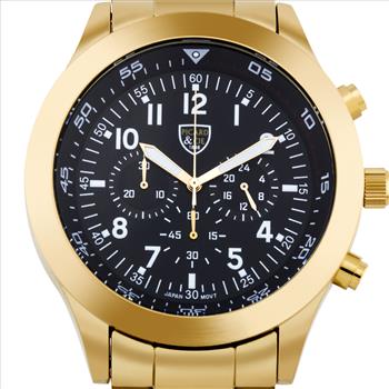 Picard & Cie Empire Men's Mulit-Function Watch - Rose Gold Bracelet, Rose Gold Case, Black Dial