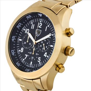 Picard & Cie Empire Men's Mulit-Function Watch - Rose Gold Bracelet, Rose Gold Case, Black Dial