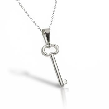 Stainless Steel Classic Skeleton Key Pendant