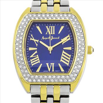 Stylish Chunky Bracelet Crystal Studded Bezel Ladies Watch