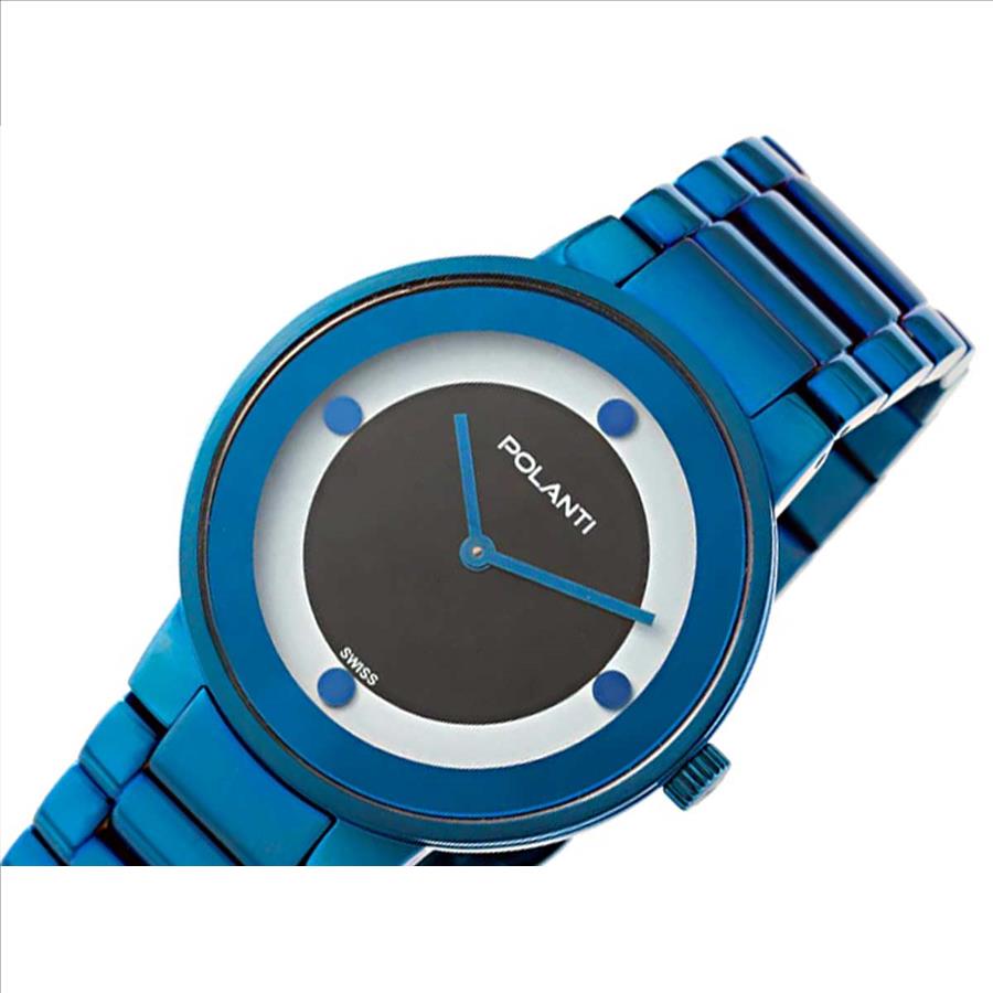 LeChateau Classic/Mid-size, Swiss Quartz Movement, IP-Blue Stainless Steel case and band, Retail at (MSRP: $595.00)
